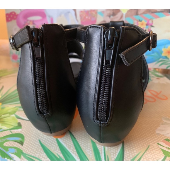 Angel Steps Women’s Sandals 8 W Black Ankle Gladiator Style - Picture 9 of 10